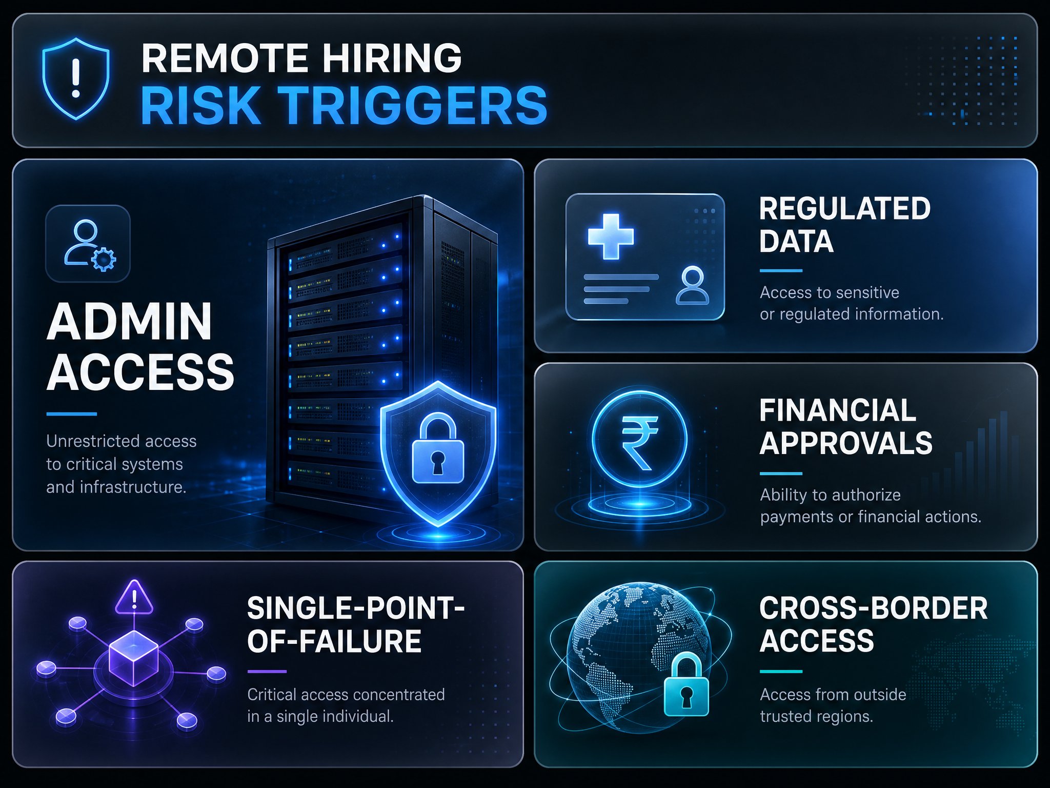 Decide depth with role risk and access