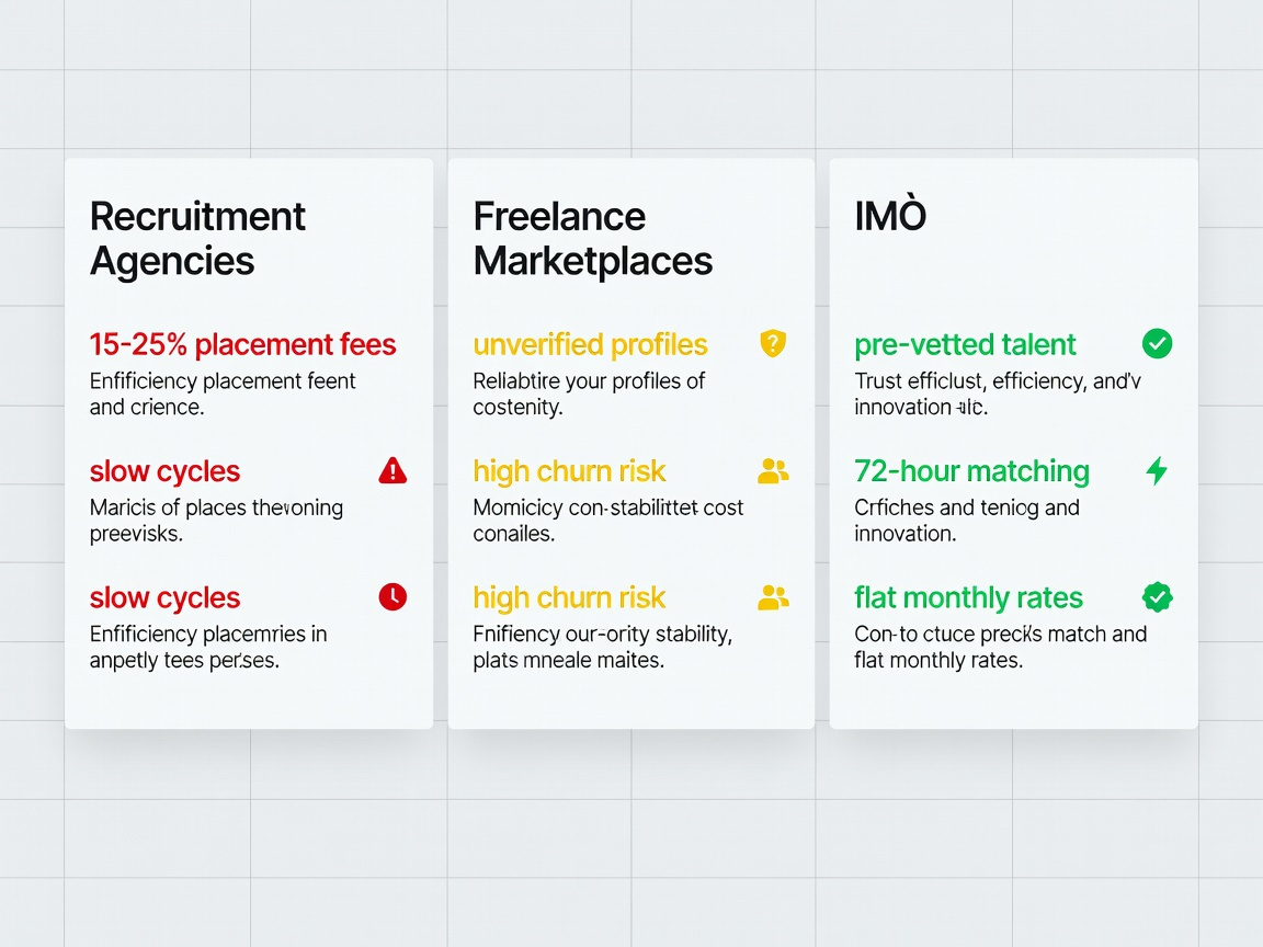 IMÒ vs Recruitment Agencies vs Freelance Marketplaces